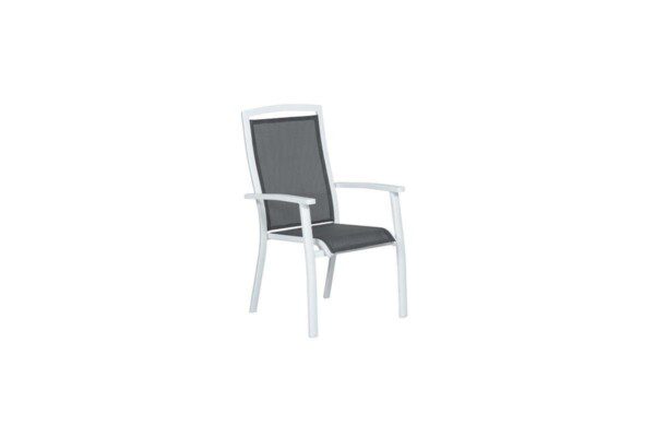 Saphir Stuhl mat white / anthrazit