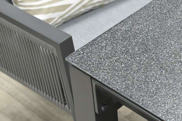 Salsa Tisch 180 x 100 x H76,5 cm carbon grey / grey spraystone – Bild 4