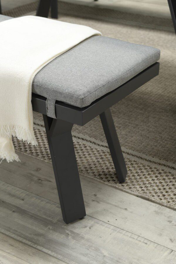 Sergio Bank carbon black / light grey – Bild 3