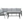 Andrea Lounge carbon black / rope dark grey / light grey