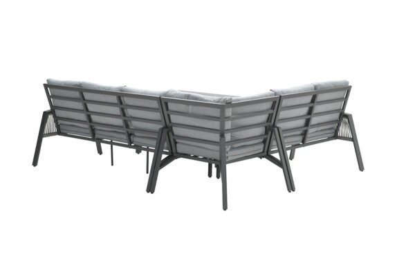 Andrea Lounge carbon black / rope dark grey / light grey – Bild 4