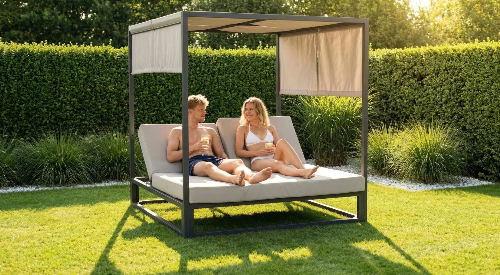 IVY Daybed anthrazit / hellgrau