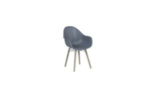 Pontone Stuhl Akazie white wash / dark grey