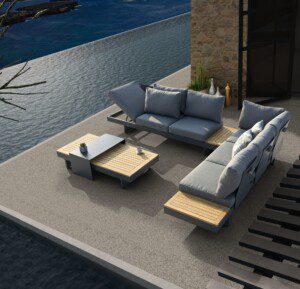 Molise Lounge anthrazit / grau / Akazie