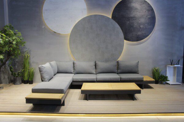 Molise Lounge anthrazit / grau / Akazie – Bild 7