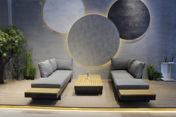 Molise Lounge anthrazit / grau / Akazie – Bild 6