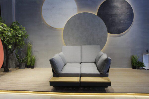 Molise Lounge anthrazit / grau / Akazie – Bild 5