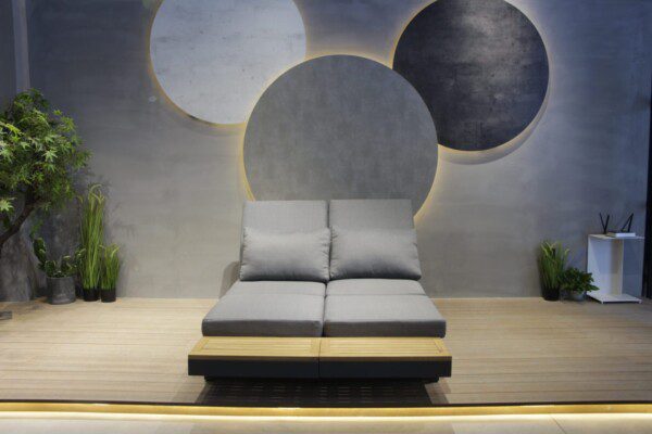 Molise Lounge anthrazit / grau / Akazie – Bild 4