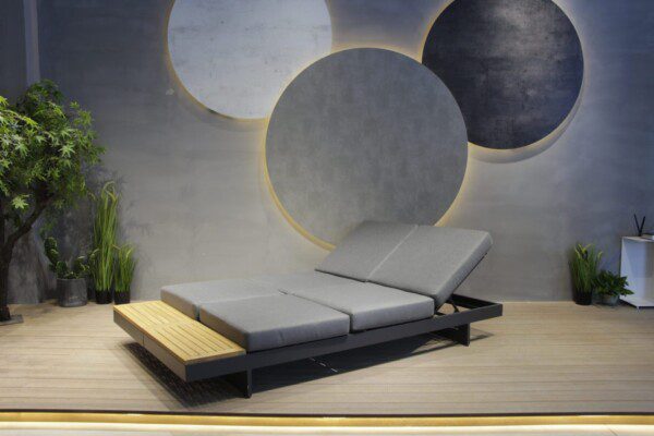 Molise Lounge anthrazit / grau / Akazie – Bild 3