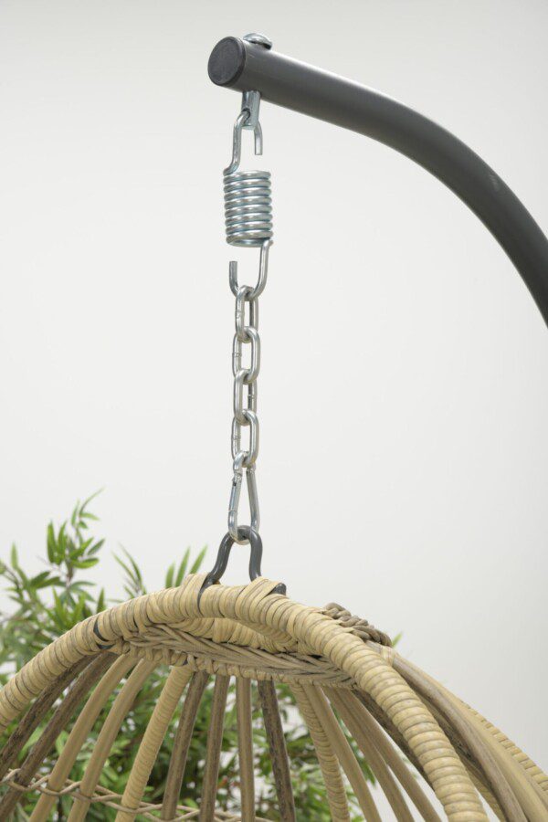 Panama Hängekorb carbon black / natural rotan / reflex black – Bild 5