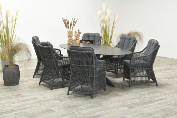 Berlin Tisch 220 x 110 x H75 cm perlgrau satiniert – Bild 12