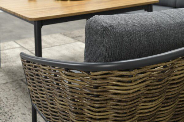 Bali Lounge carbon black / natural rotan / mystic grey – Bild 7