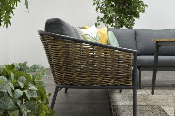 Bali Lounge carbon black / natural rotan / mystic grey – Bild 6
