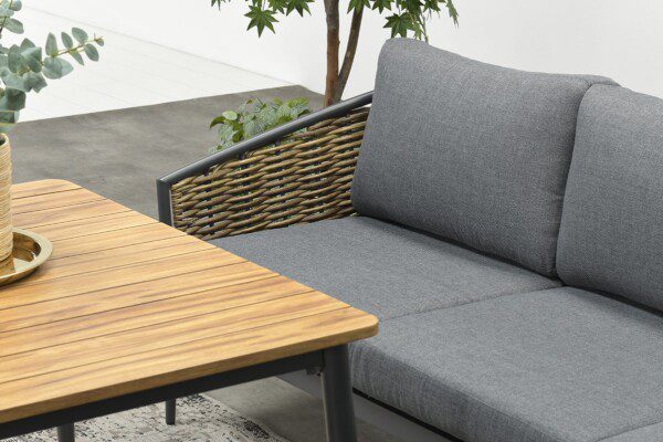 Bali Lounge carbon black / natural rotan / mystic grey – Bild 11