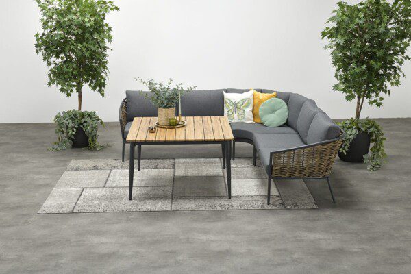 Bali Lounge carbon black / natural rotan / mystic grey – Bild 5