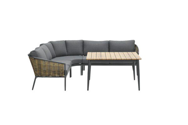 Bali Lounge carbon black / natural rotan / mystic grey – Bild 2