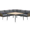 Bali Lounge carbon black / natural rotan / mystic grey