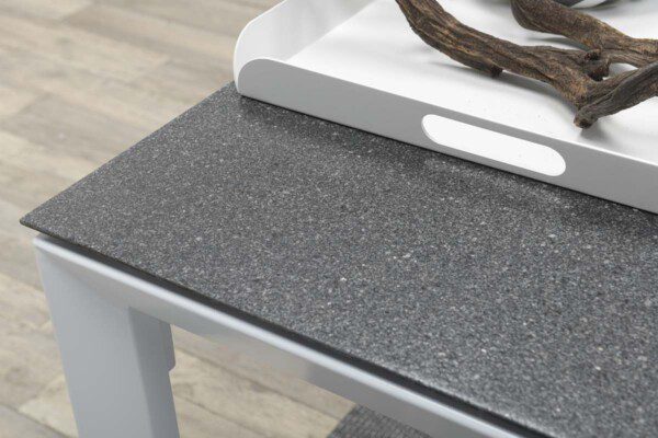 Salsa Tisch 180 x 100 x H76,5 cm mat white / grey spraystone – Bild 4