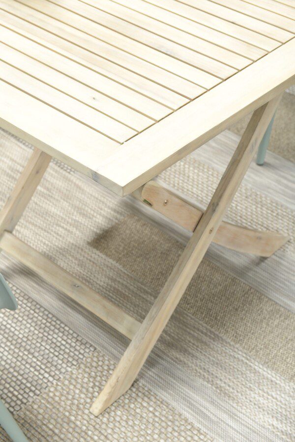 Kent faltbare Tisch 80 x 80 x H72 cm Akazie white wash – Bild 5