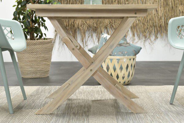 Kent faltbare Tisch 80 x 80 x H72 cm Akazie white wash – Bild 8