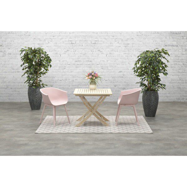 Kent faltbare Tisch 90 x 90 x H72 cm Akazie white wash – Bild 5