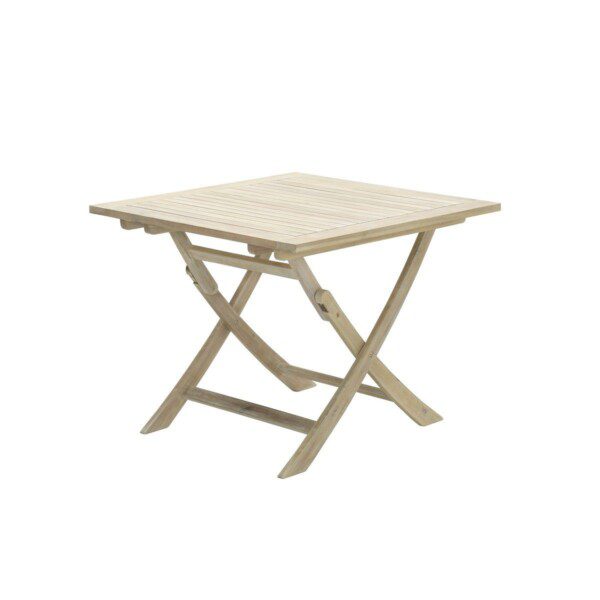 Kent faltbare Tisch 80 x 80 x H72 cm Akazie white wash