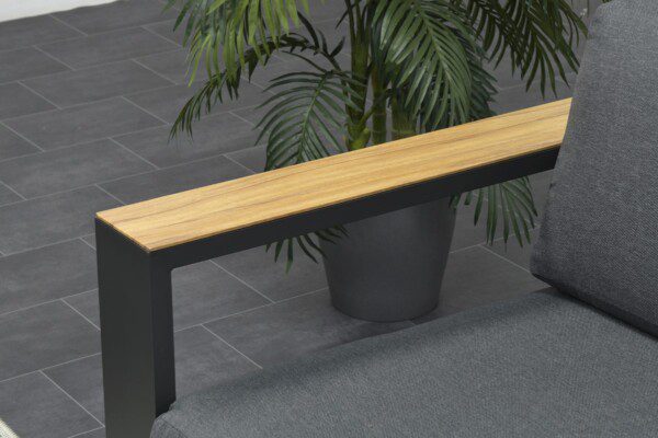 Cube Lounge Stuhl carbon black / reflex black / alu teak look – Bild 3