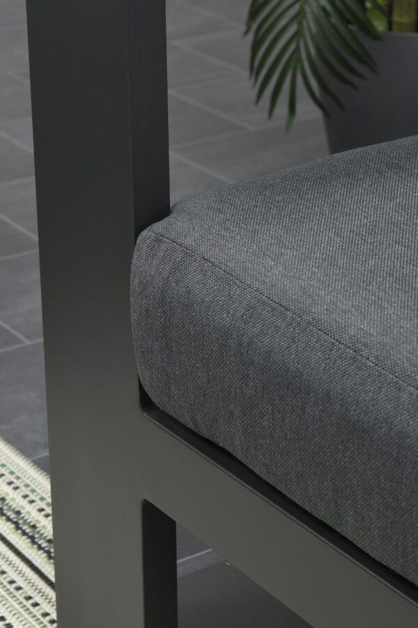 Cube Lounge Stuhl carbon black / reflex black / alu teak look – Bild 2