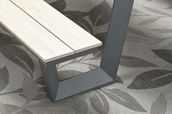Bell Picknickset 200 x 178 x H75 cm carbon black / light teak polywood – Bild 8