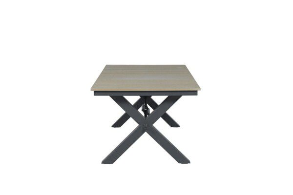 Robusto Tisch 200 x 100 x H76 cm Vironwood vintage teak / carbon black – Bild 3