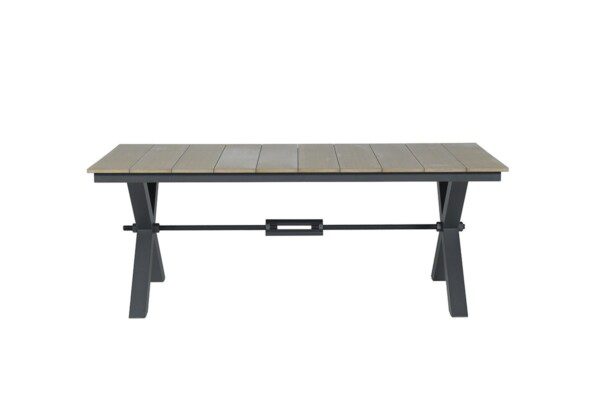 Robusto Tisch 200 x 100 x H76 cm Vironwood vintage teak / carbon black – Bild 2