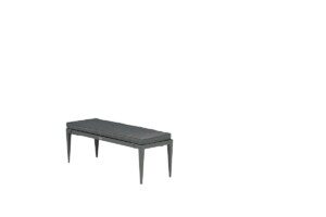 Bali Bank carbon black / natural rotan / mystic grey