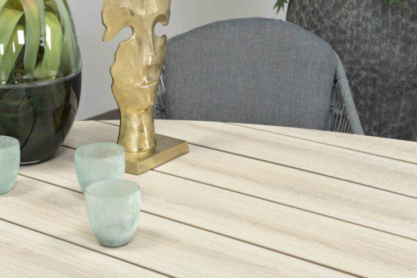 Edison Tisch 220 x 115 x H75 cm carbon black / light teak Vironwood – Bild 7