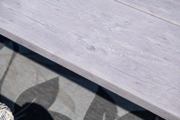 Olympus Tisch 220 x 100 x H72 cm carbon black / alu antic teak look – Bild 10