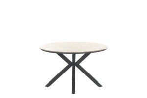 Edison Tisch Ø 122 x H74 cm carbon black / light teak Vironwood
