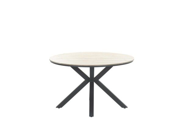Edison Tisch Ø 122 x H74 cm carbon black / light teak Vironwood