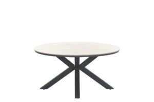 Edison Tisch Ø 148 x H74 cm carbon black / light teak Vironwood