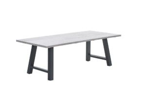 Olympus Tisch 220 x 100 x H72 cm carbon black / alu antic teak look