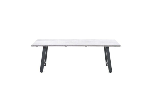 Olympus Tisch 220 x 100 x H72 cm carbon black / alu antic teak look – Bild 3