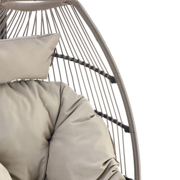 Hängesessel in schwarz / beige – Bild 8