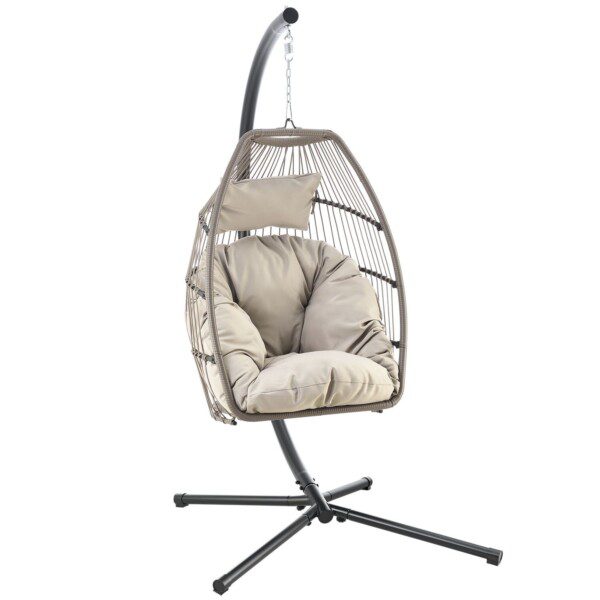 Hängesessel in schwarz / beige