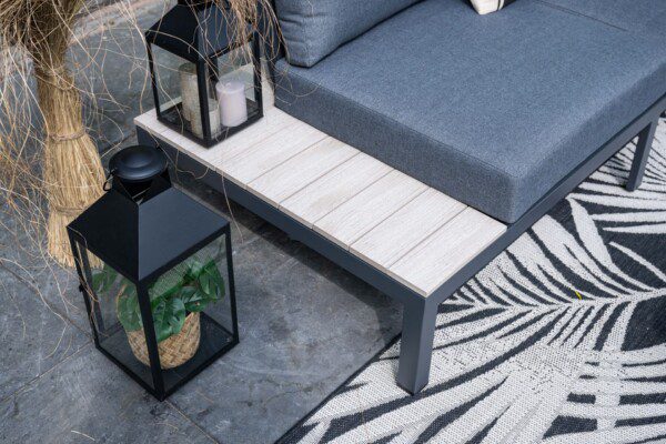 Nicolle Lounge Set carbon black / mystic grey / light teak immowood – Bild 3