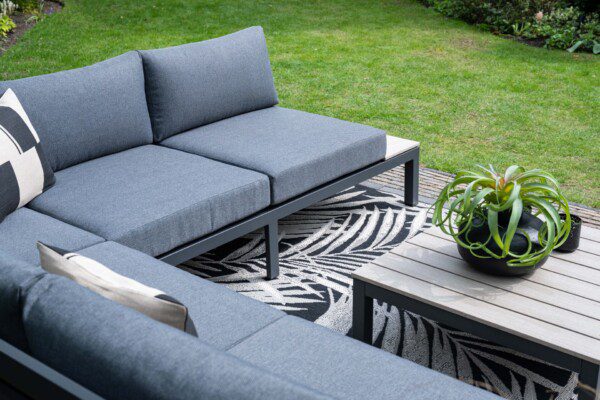 Nicolle Lounge Set carbon black / mystic grey / light teak immowood – Bild 7