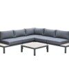 Nicolle Lounge Set carbon black / mystic grey / light teak immowood