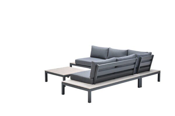 Nicolle Lounge Set carbon black / mystic grey / light teak immowood – Bild 8