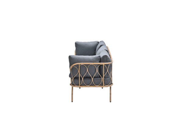 Cleopatra Bank L220 alu bamboo look / mystic grey – Bild 4