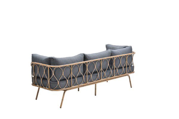 Cleopatra Bank L220 alu bamboo look / mystic grey – Bild 3