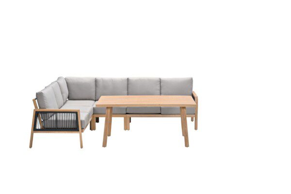 Decala Lounge alu light teak / taupe