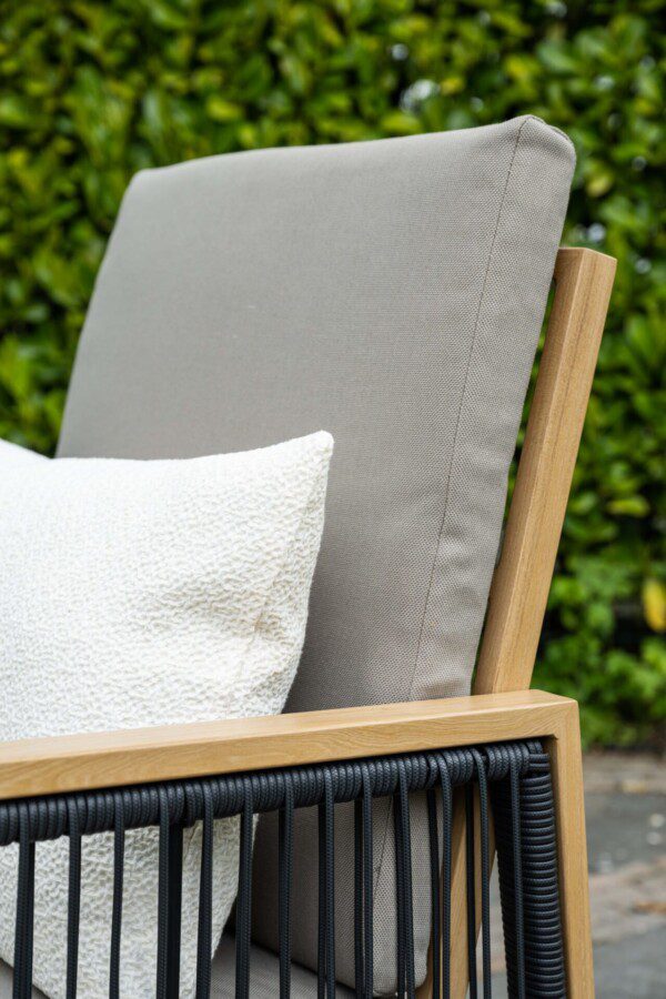 Decala Dining Stuhl alu light teak / taupe – Bild 6