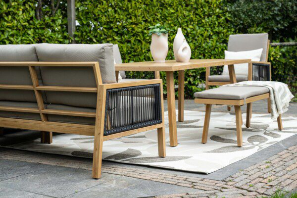 Decala Lounge alu light teak / taupe – Bild 7